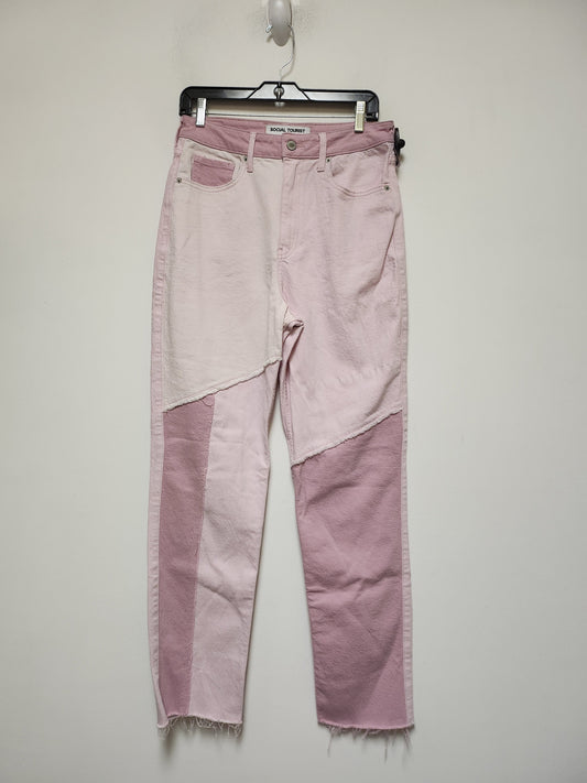 Pink Denim Jeans Straight Clothes Mentor, Size 10