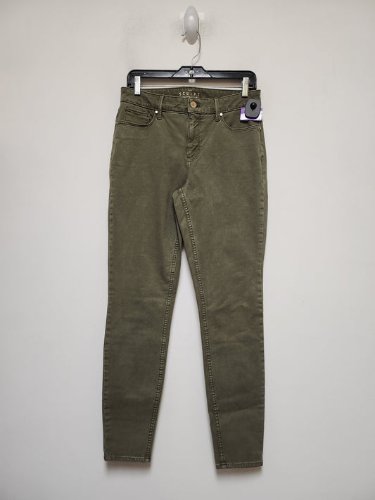 Green Denim Jeans Skinny White House Black Market, Size 6long