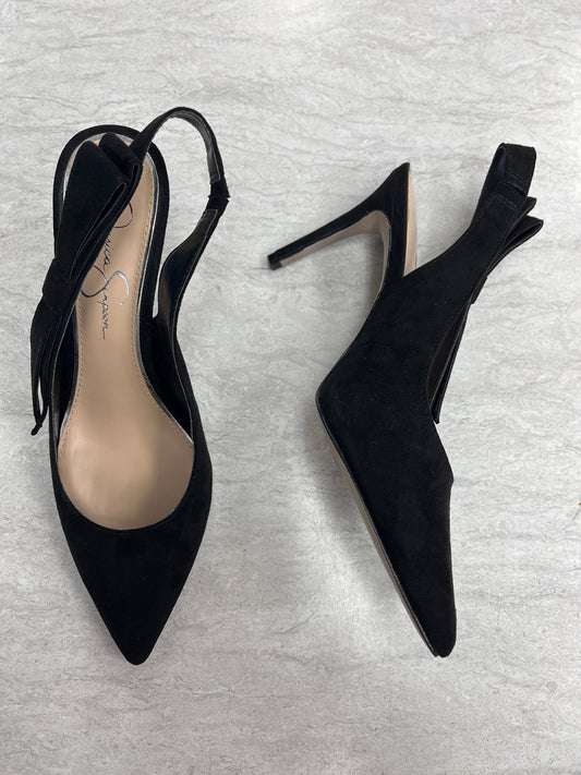 Black Shoes Heels Kitten Jessica Simpson, Size 8