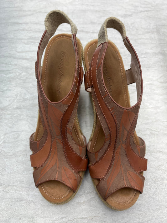 Brown Sandals Heels Wedge Tommy Bahama, Size 7.5