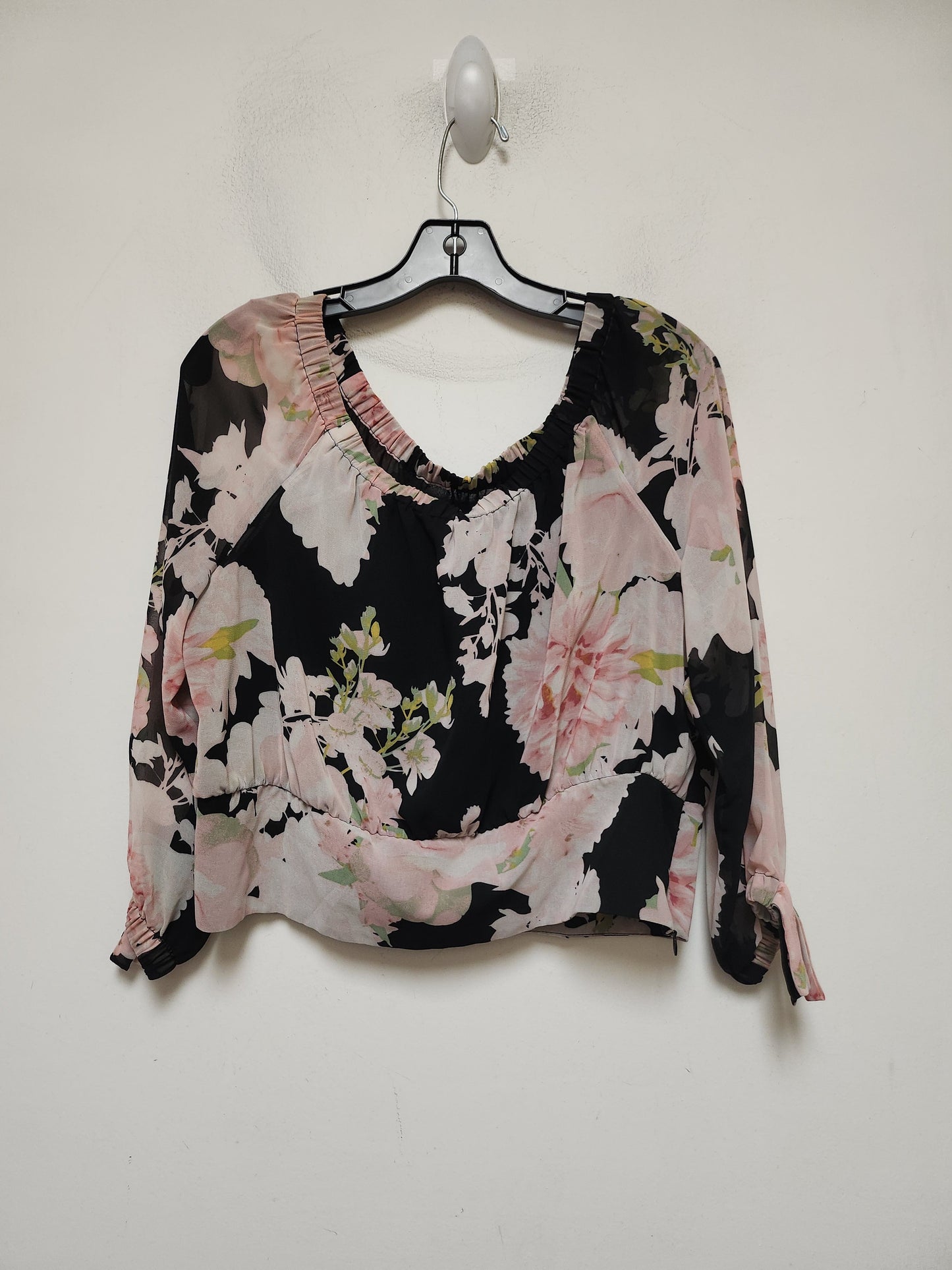 Floral Print Top Long Sleeve New York And Co, Size M