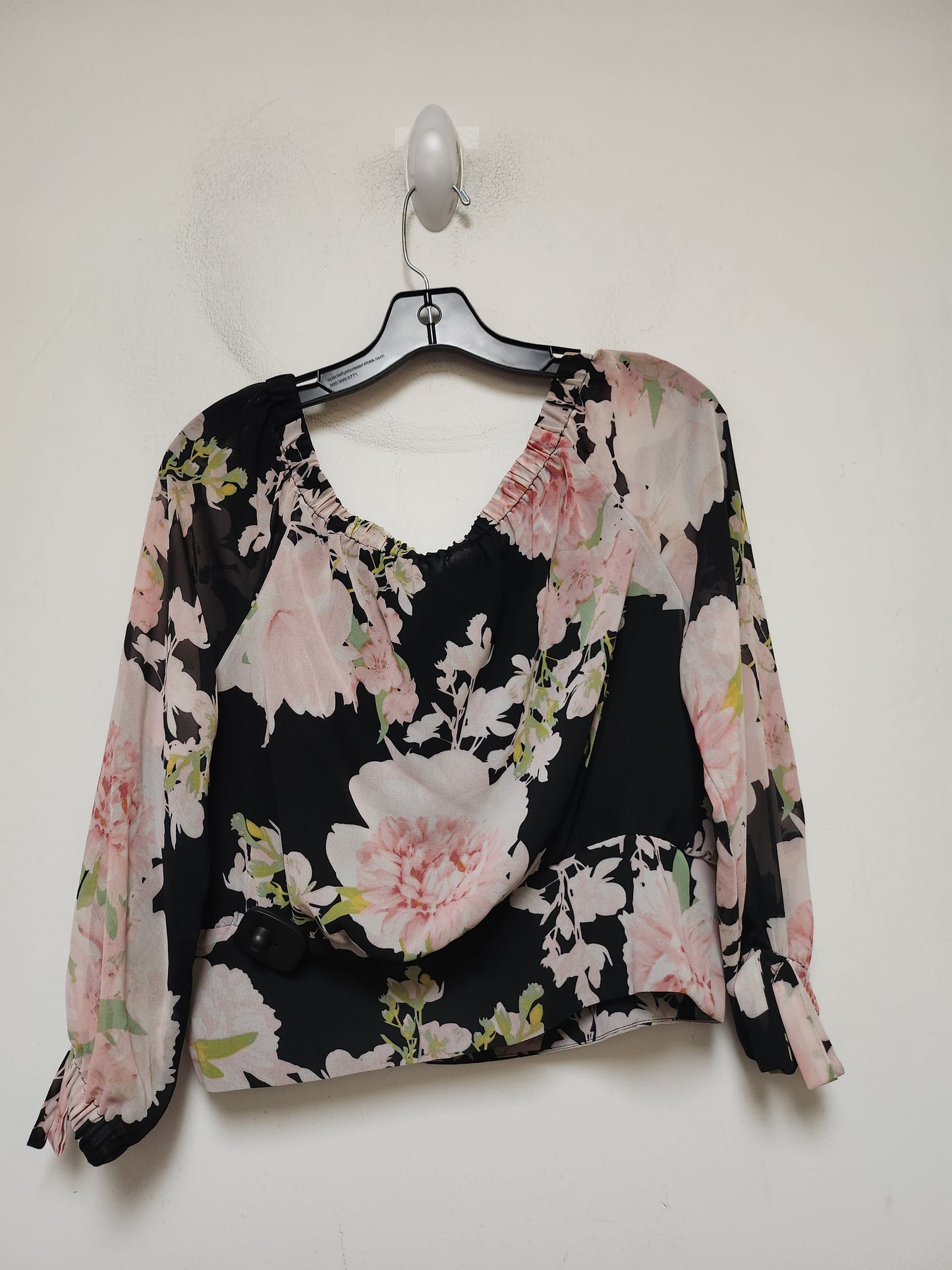 Floral Print Top Long Sleeve New York And Co, Size M