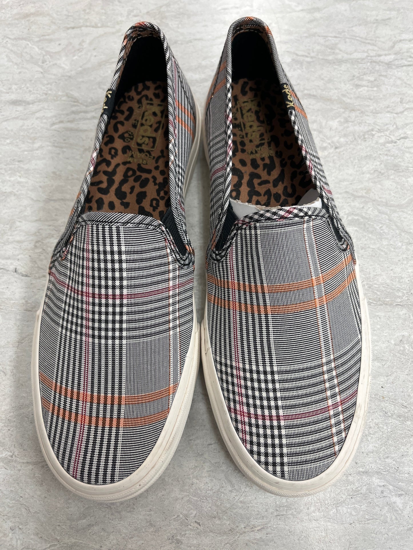 Plaid Pattern Shoes Sneakers Keds, Size 7