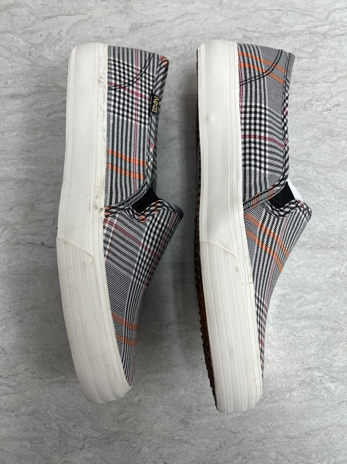 Plaid Pattern Shoes Sneakers Keds, Size 7