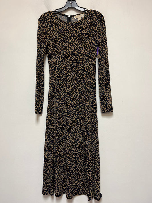 Animal Print Dress Casual Maxi Michael By Michael Kors, Size Xs