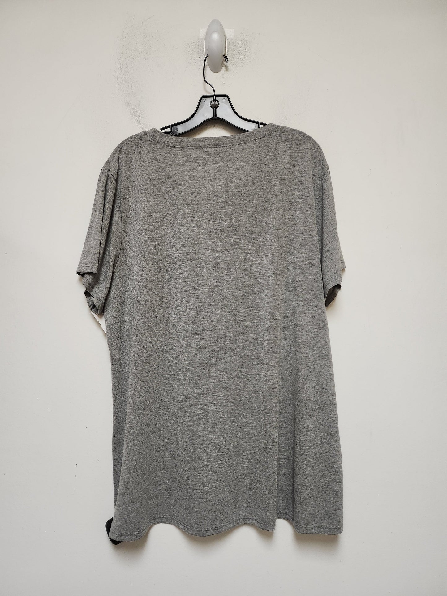 Grey Top Short Sleeve Basic Clothes Mentor, Size 2x