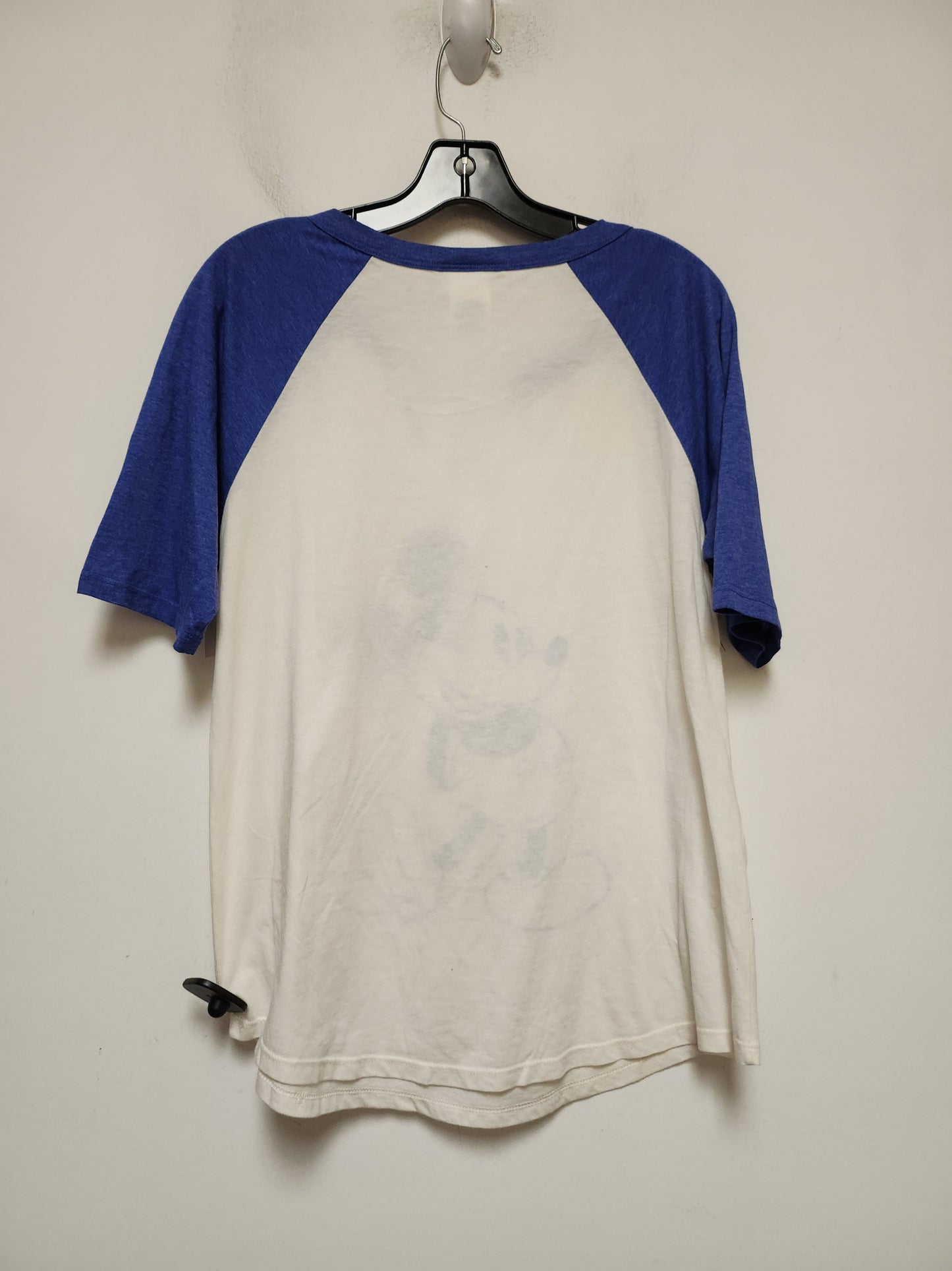 Blue & White Top Short Sleeve Basic Walt Disney, Size Xxl