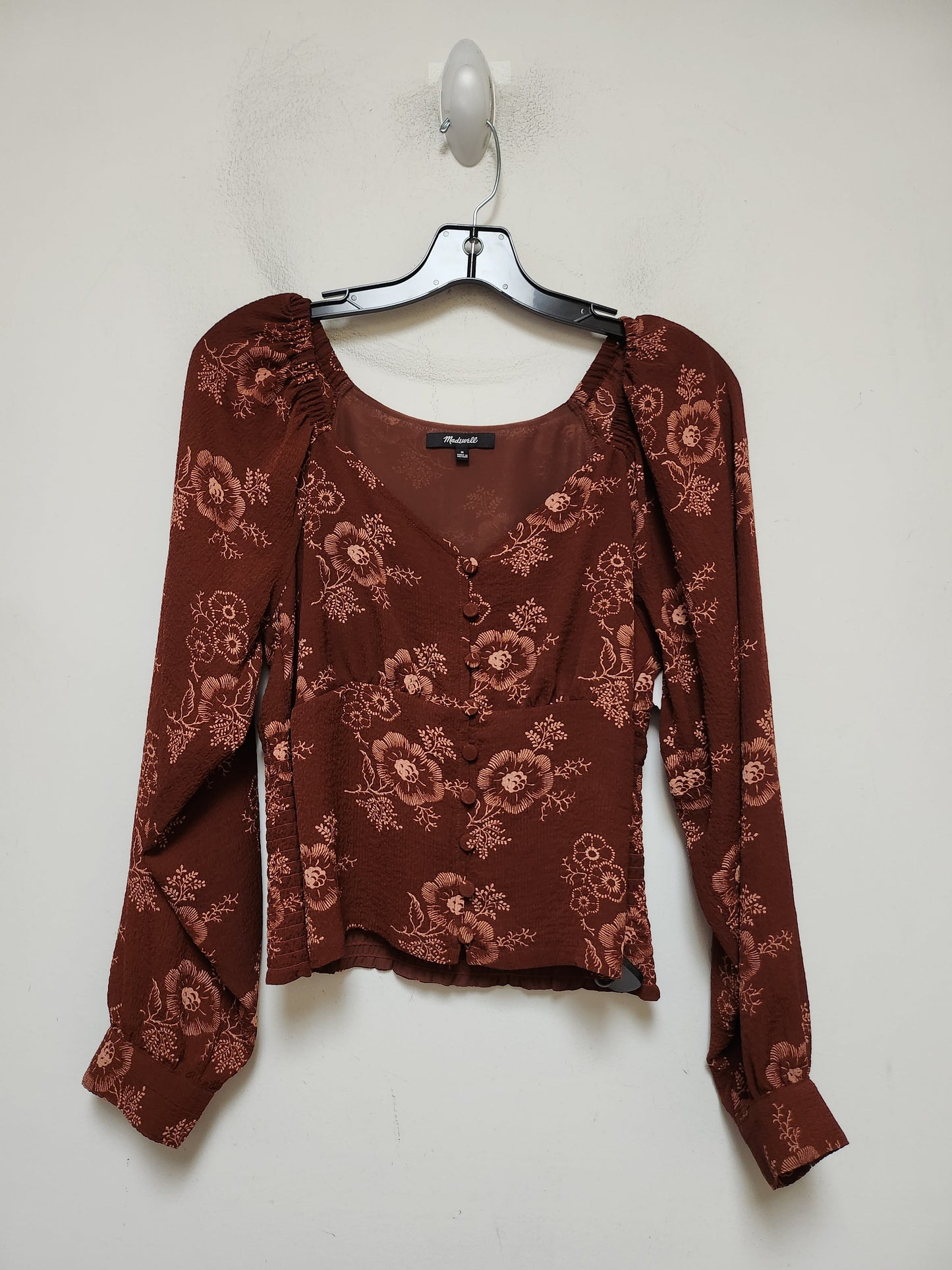 Floral Print Top Long Sleeve Madewell, Size M