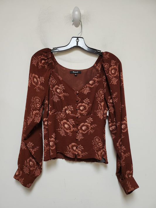 Floral Print Top Long Sleeve Madewell, Size M