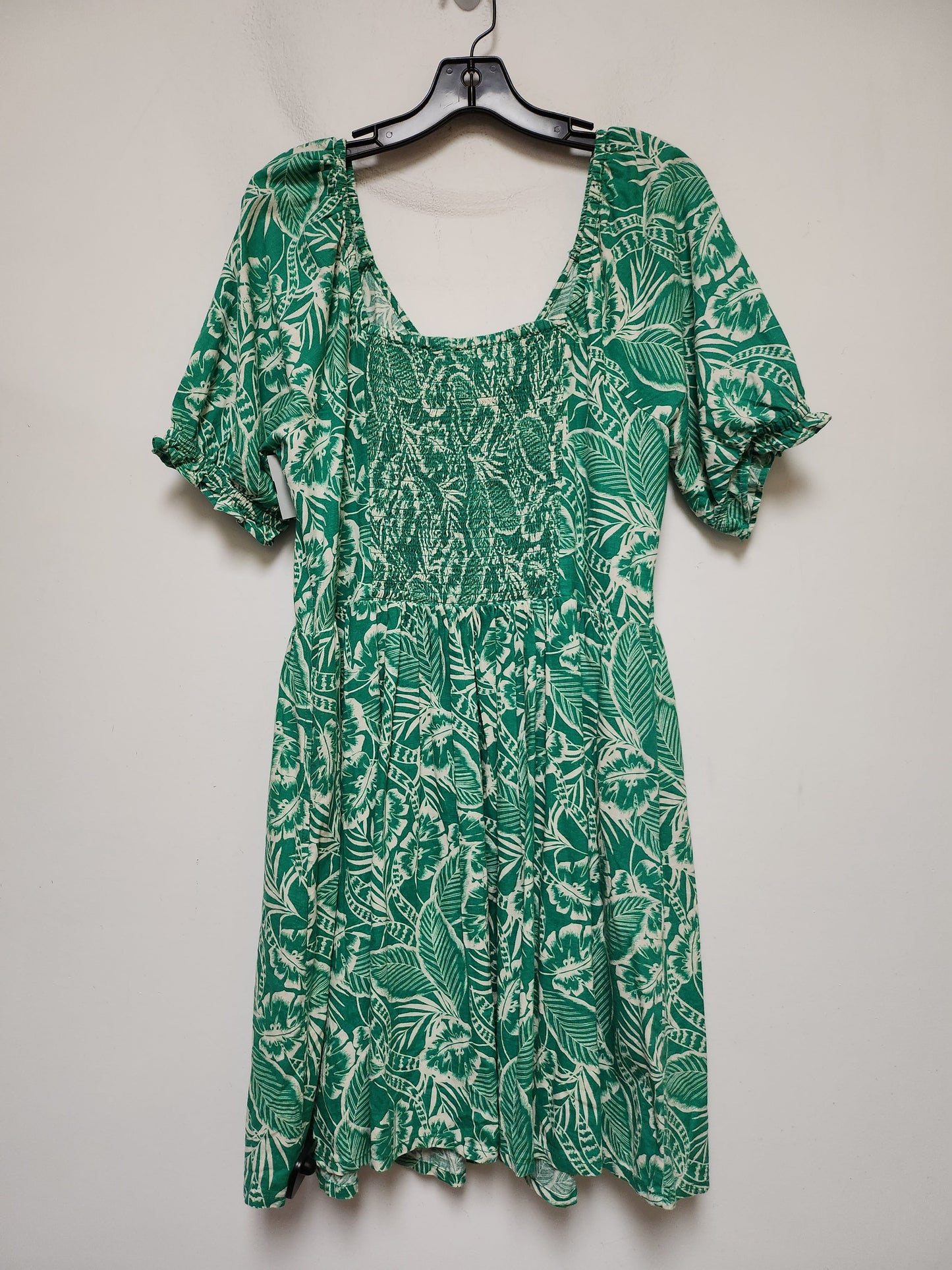 Tropical Print Dress Casual Short Fatface, Size M