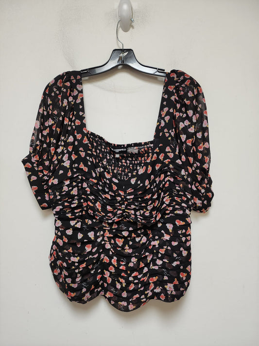 Floral Print Top Short Sleeve Karl Lagerfeld, Size Xl