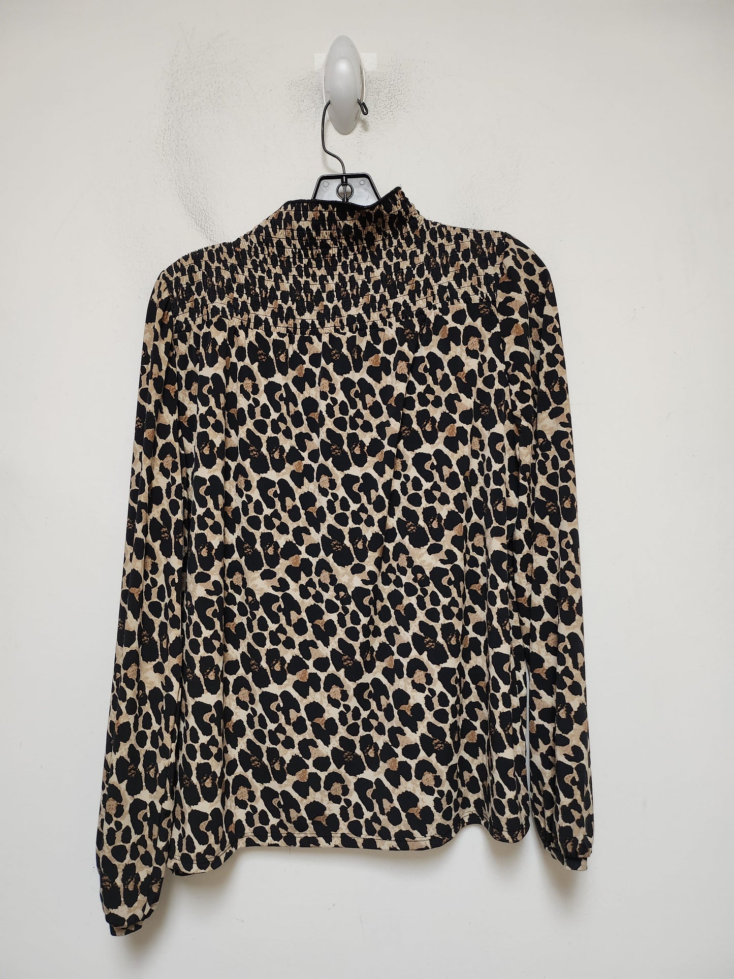 Animal Print Top Long Sleeve Ann Taylor, Size M