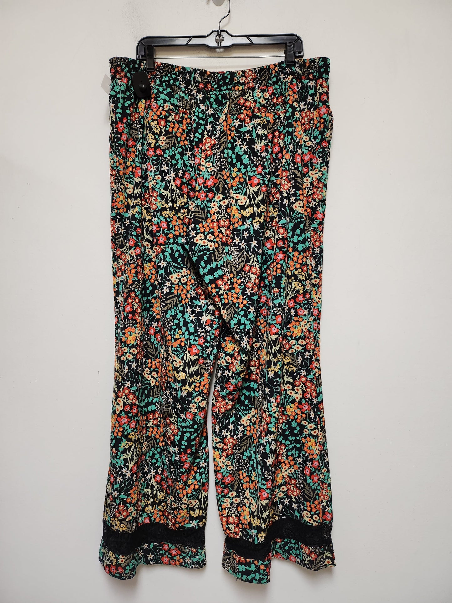 Floral Print Pants Wide Leg New York And Co, Size 16
