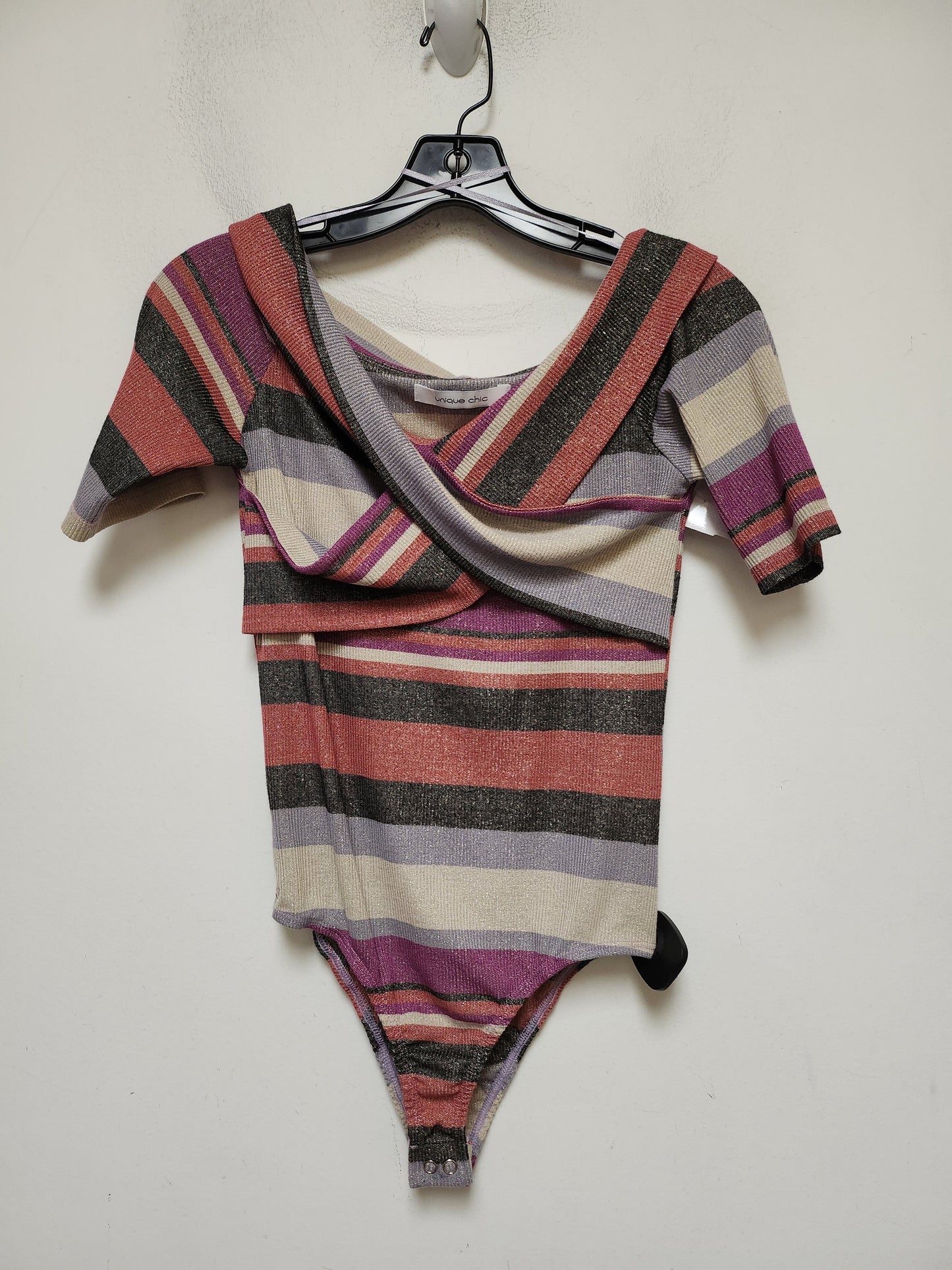 Striped Pattern Bodysuit Clothes Mentor, Size M