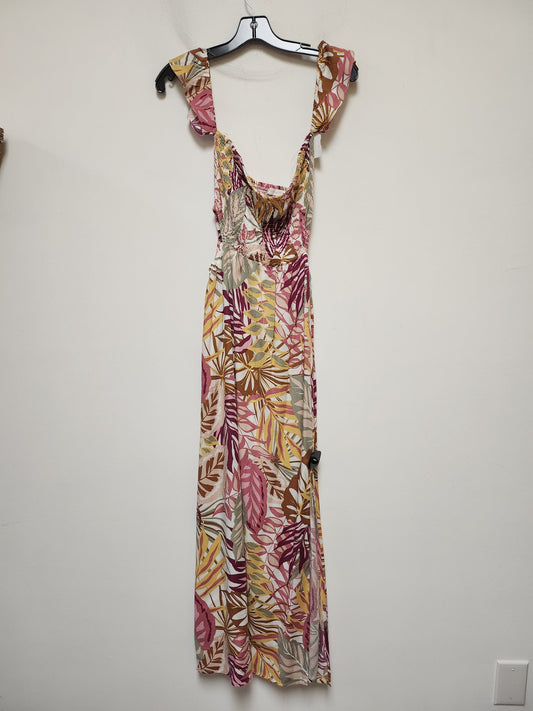 Tropical Print Dress Casual Maxi Lush, Size M