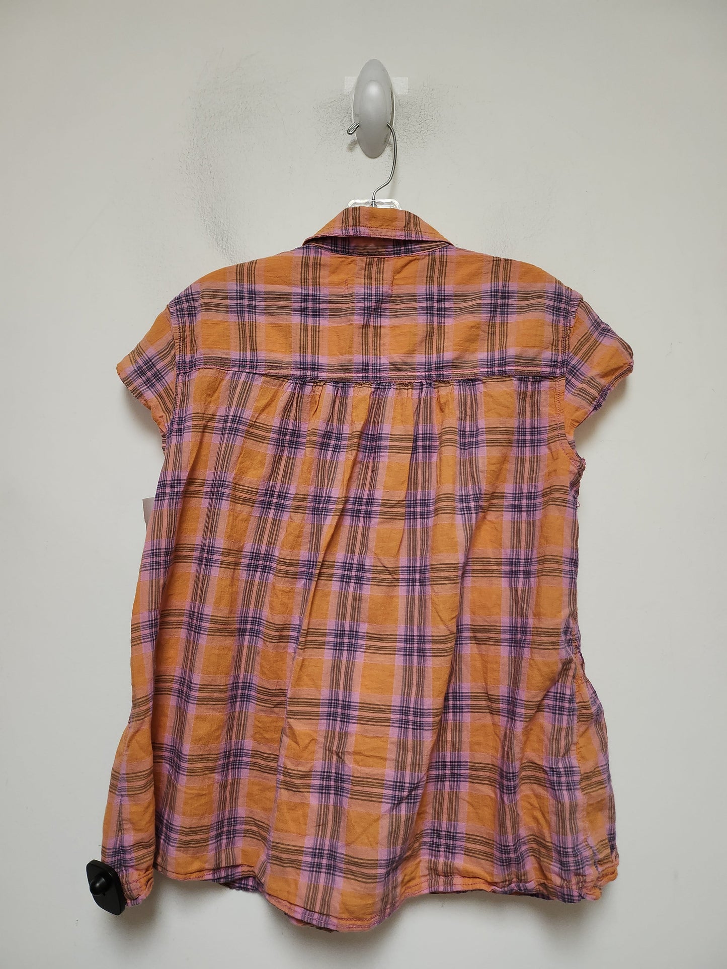 Plaid Pattern Top Short Sleeve Pilcro, Size Xs