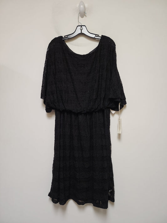 Black Dress Casual Midi Clothes Mentor, Size 3x