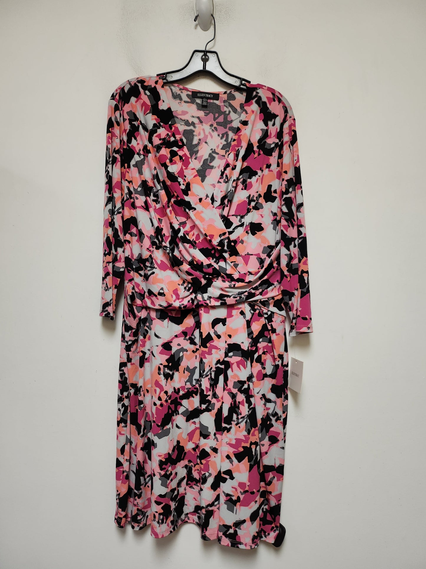 Multi-colored Dress Casual Midi Ellen Tracy, Size Xl