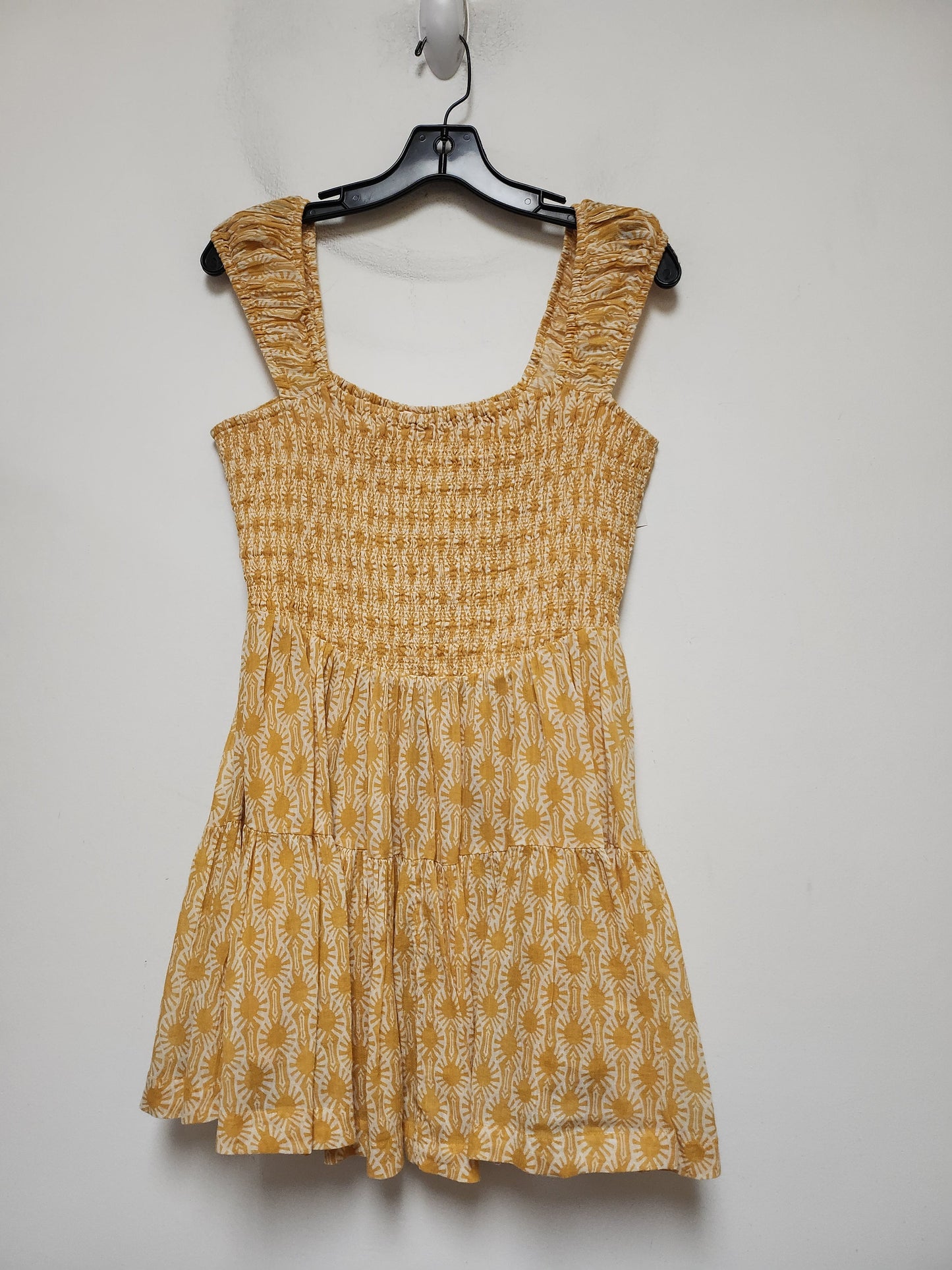 White & Yellow Dress Casual Short Free People, Size S