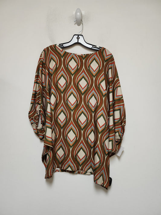 Geometric Pattern Top Short Sleeve Bryn Walker, Size L