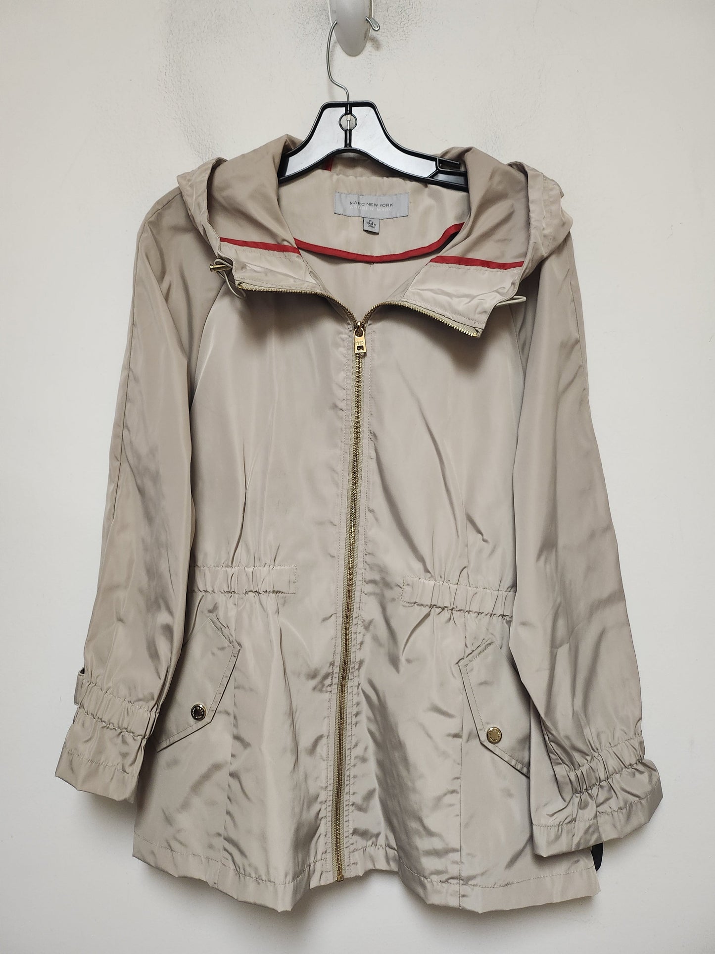 Jacket Windbreaker By Marc New York In Tan, Size: Petite L