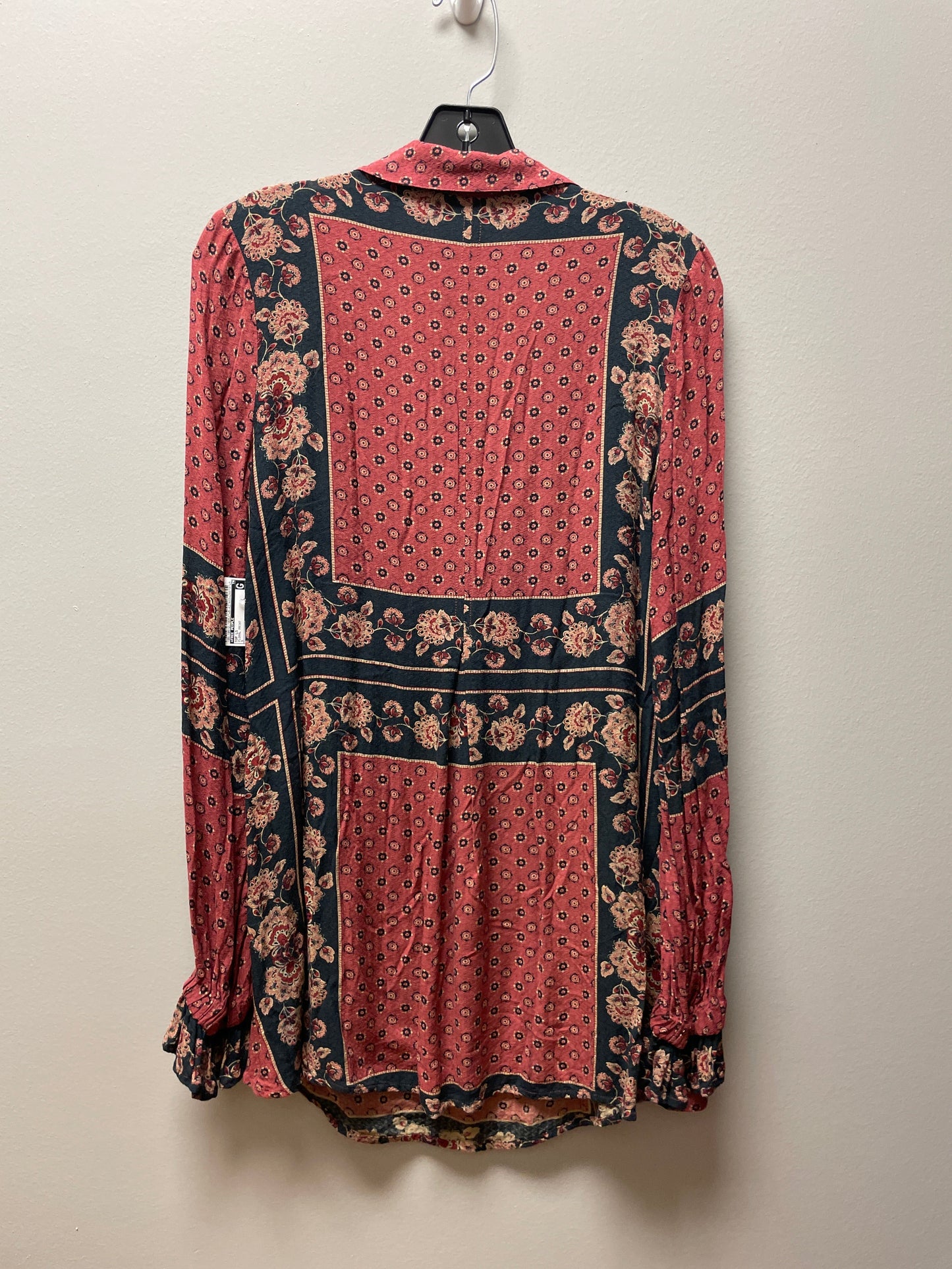 Top Long Sleeve By Free People In Floral Print, Size: S