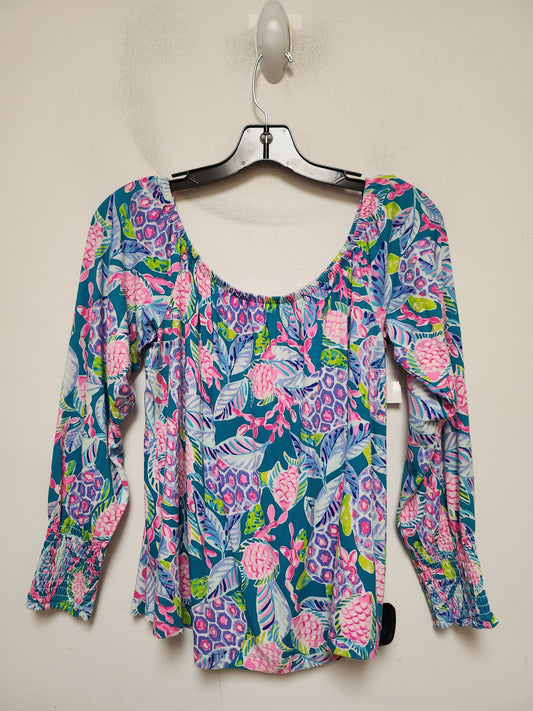 Top Long Sleeve By Lilly Pulitzer In Floral Print, Size: M