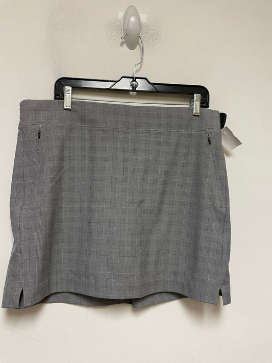 Athletic Skort By Athleta In Plaid Pattern, Size: Xl