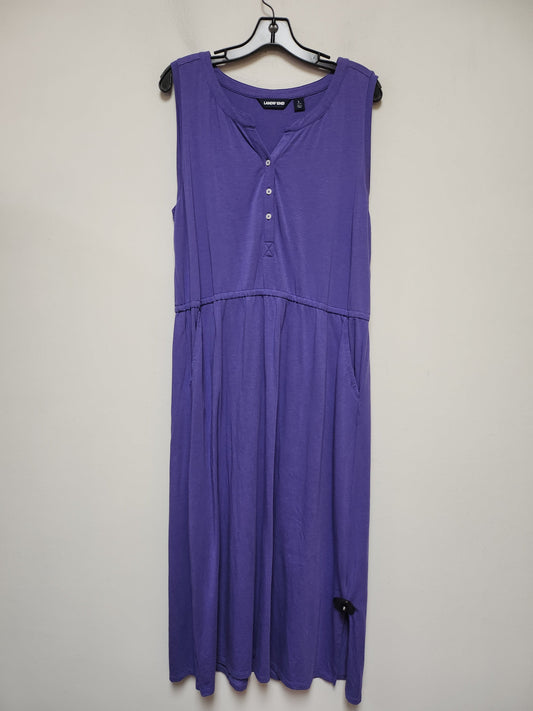 Dress Casual Maxi By Lands End In Purple, Size: L