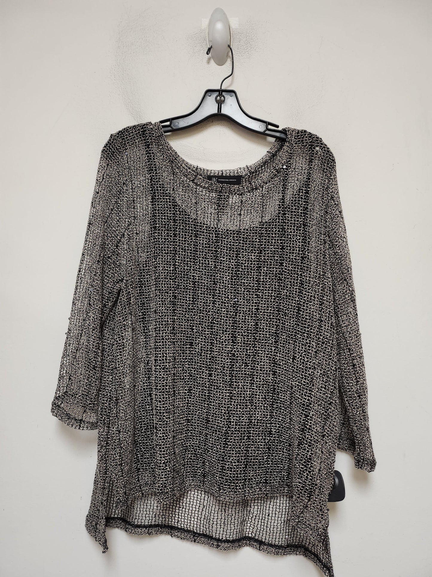 Top Long Sleeve By Inc In Black & Tan, Size: Xl