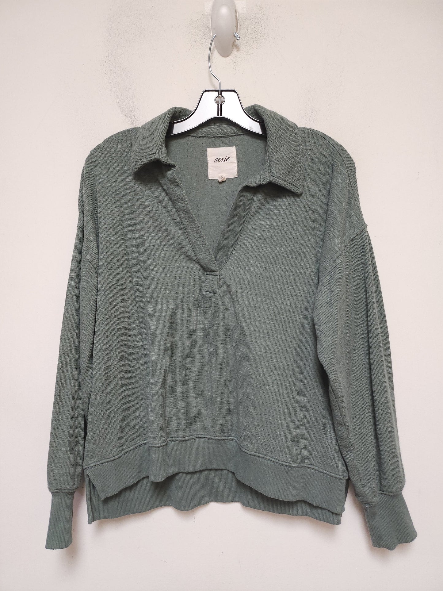 Top Long Sleeve By Aerie In Green, Size: Xs