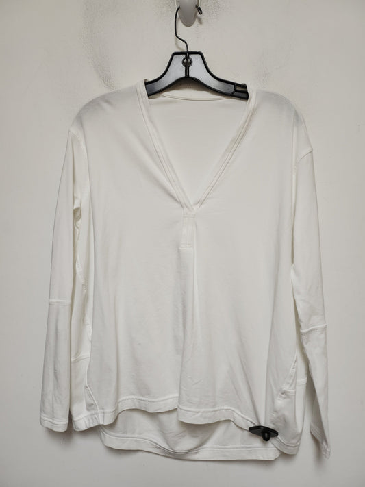 Athletic Top Long Sleeve Crewneck By Lululemon In White, Size: S