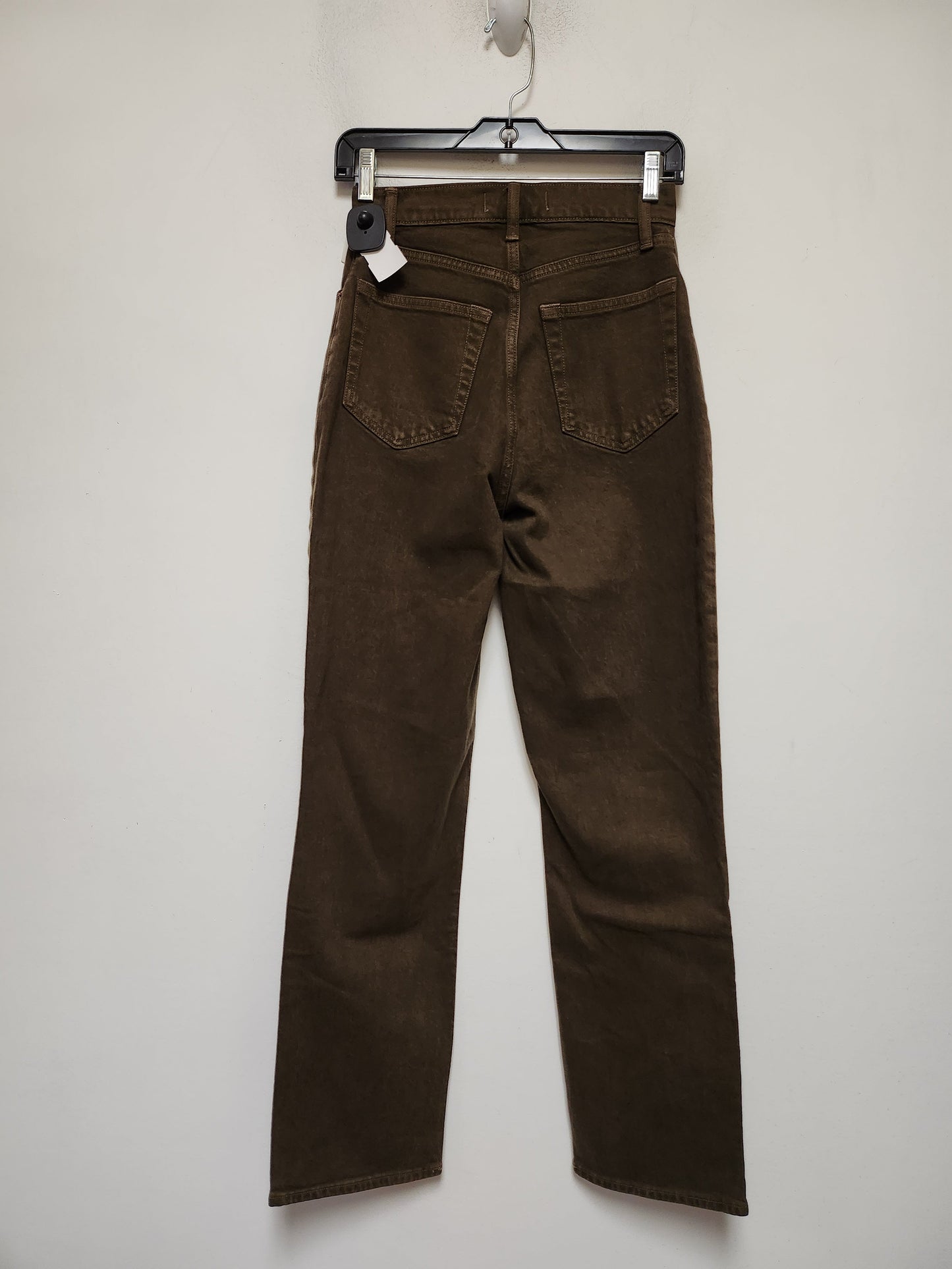 Jeans Wide Leg By Abercrombie And Fitch In Brown Denim, Size: 0