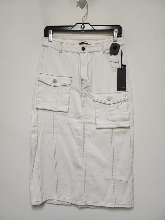 Skirt Maxi By Forever 21 In White Denim, Size: 8