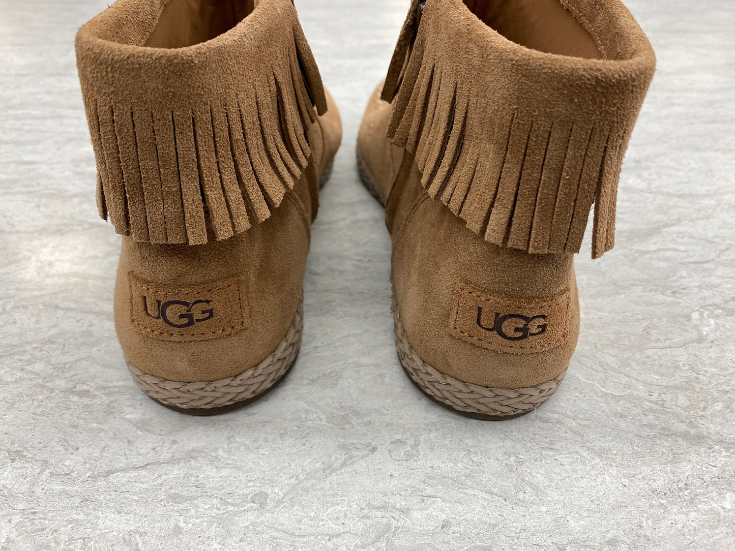 Boots Ankle Flats By Ugg In Tan, Size: 10