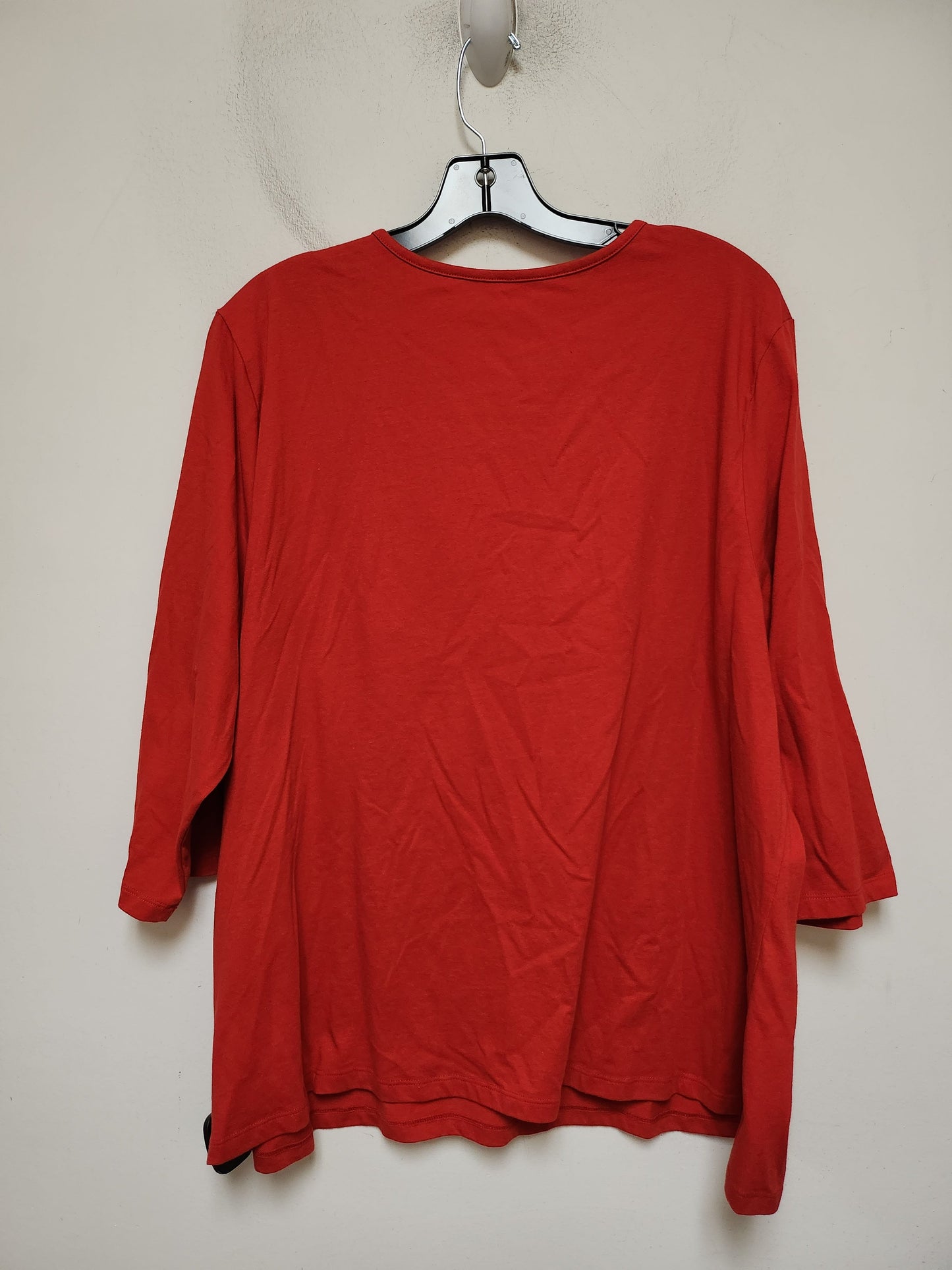 Top Short Sleeve Basic By Coral Bay In Red, Size: 2x