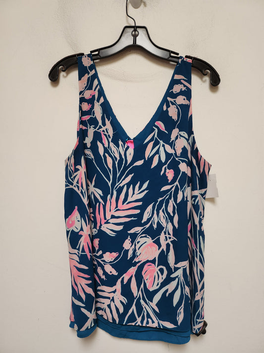 Top Sleeveless By Lilly Pulitzer In Tropical Print, Size: L