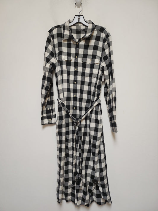 Dress Casual Midi By Lauren By Ralph Lauren In Checkered Pattern, Size: Xl