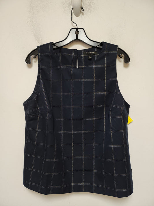 Top Sleeveless By Banana Republic In Plaid Pattern, Size: M