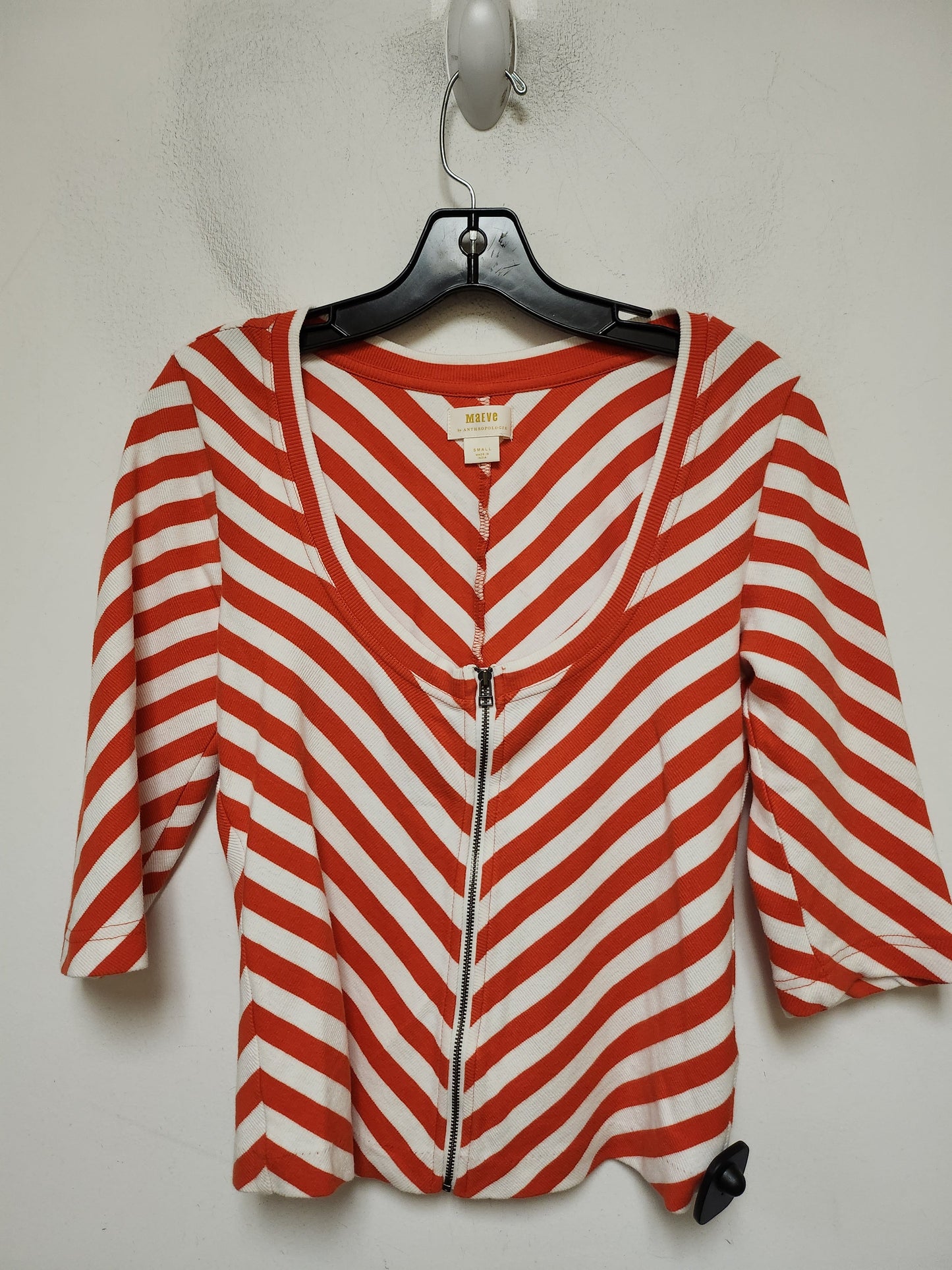 Top Short Sleeve By Maeve In Striped Pattern, Size: S