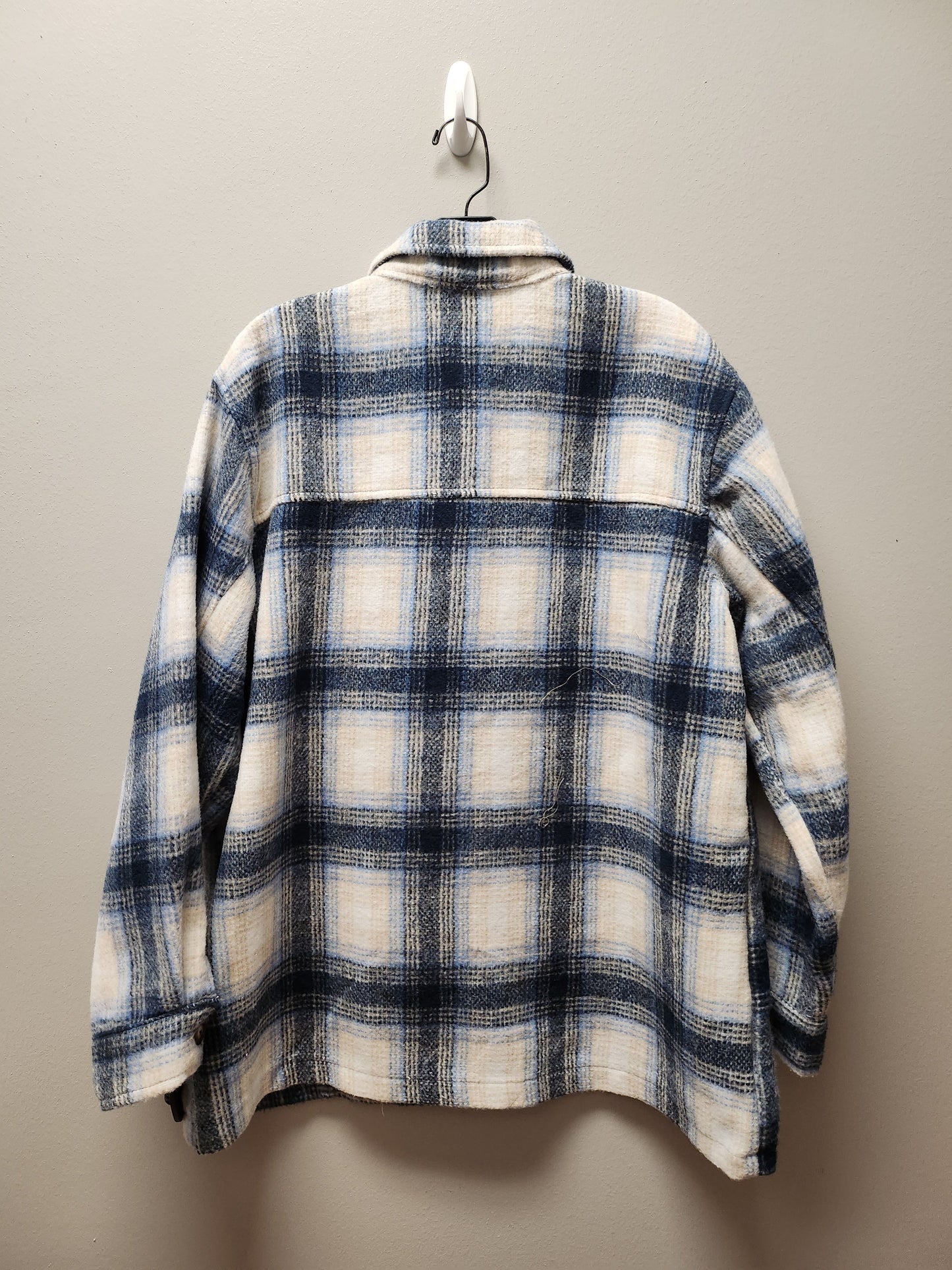 Jacket Shirt By Time And Tru In Plaid Pattern, Size: Xl