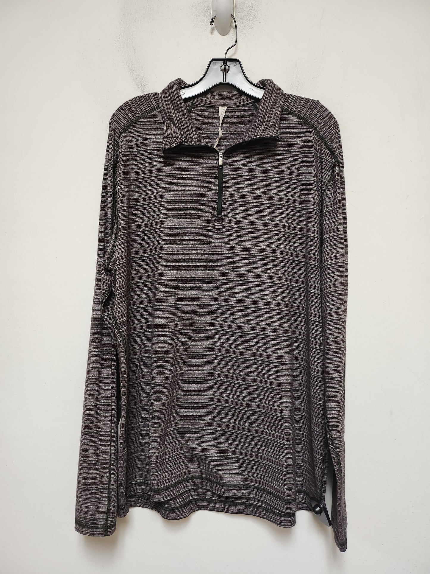 Athletic Jacket By Lululemon In Striped Pattern, Size: Xxl