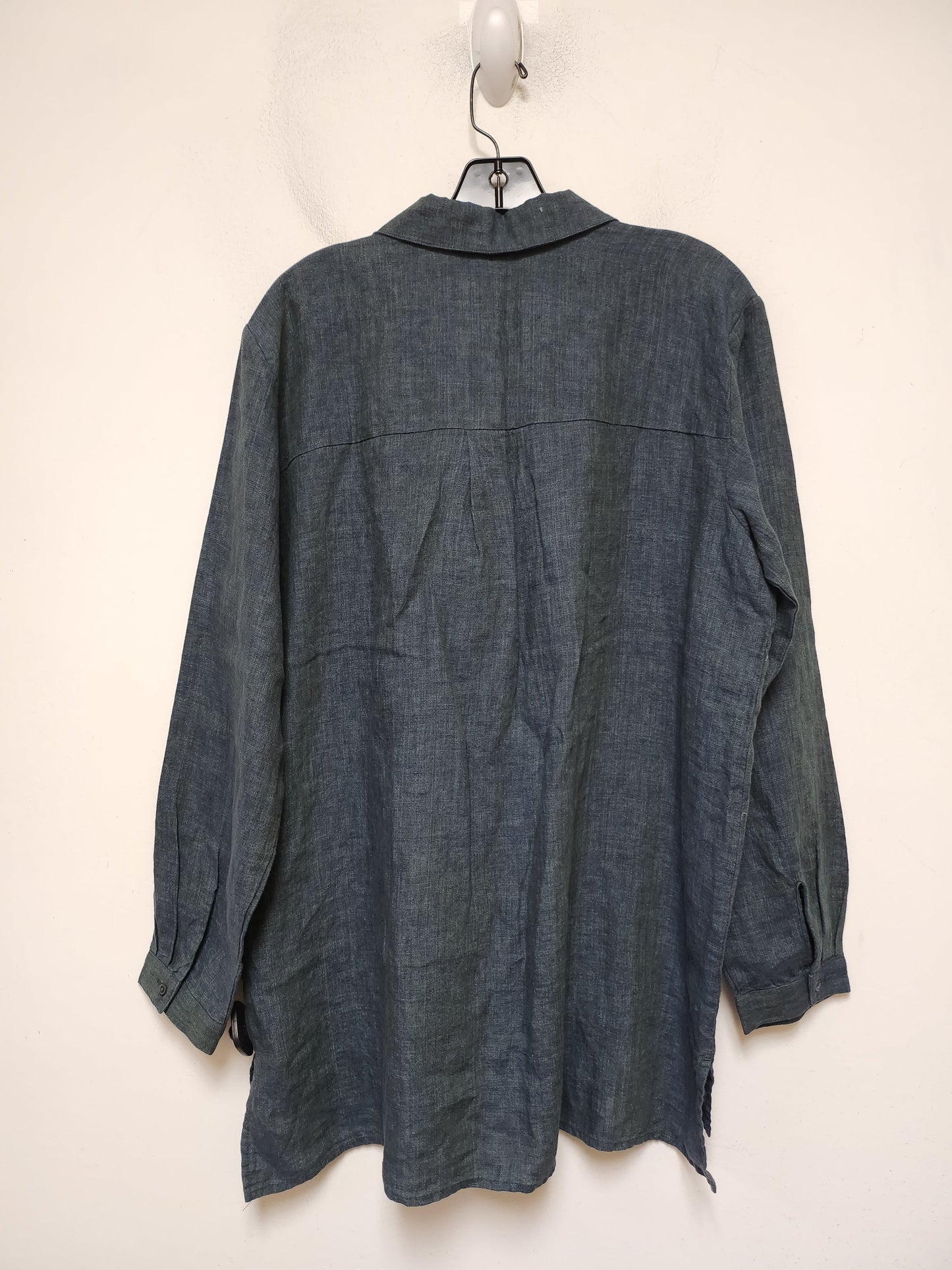 Top Long Sleeve By Eileen Fisher In Green, Size: M