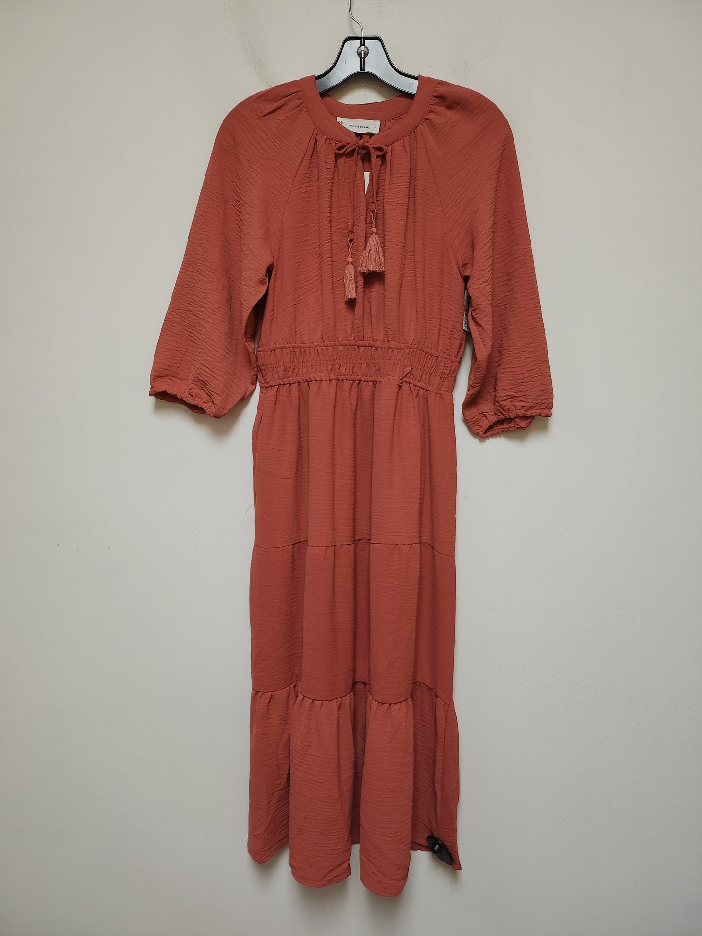 Dress Casual Maxi By Lucky Brand In Orange, Size: S