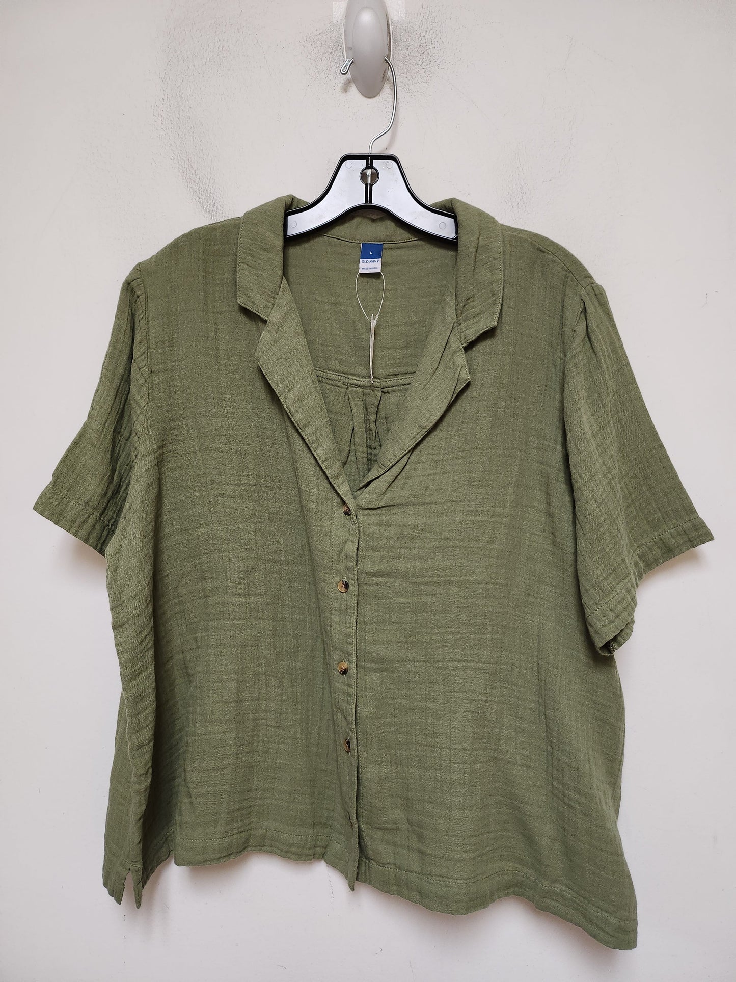 Top Short Sleeve By Old Navy In Green, Size: L