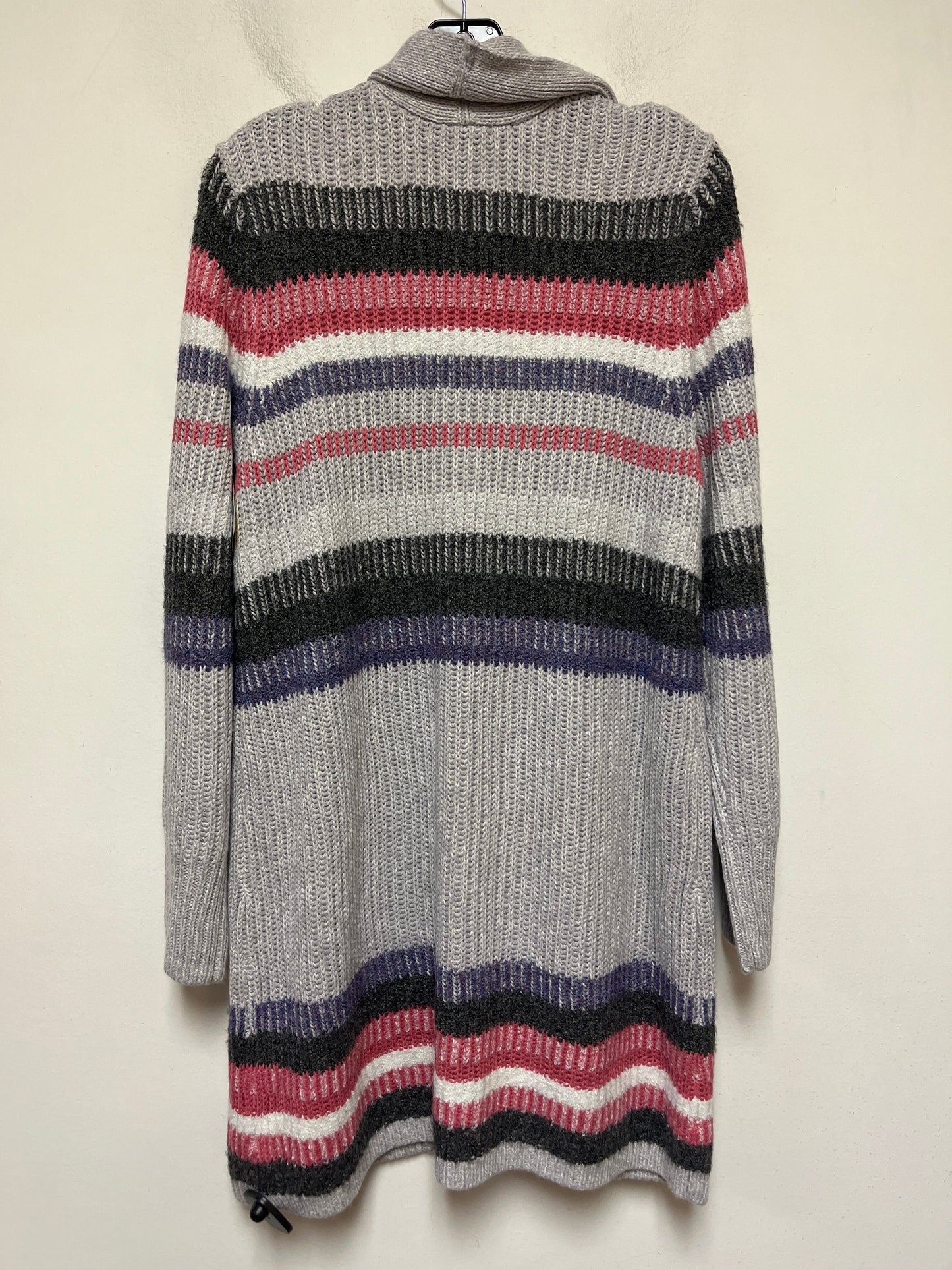 Sweater Cardigan By Christopher And Banks In Striped Pattern, Size: Xl