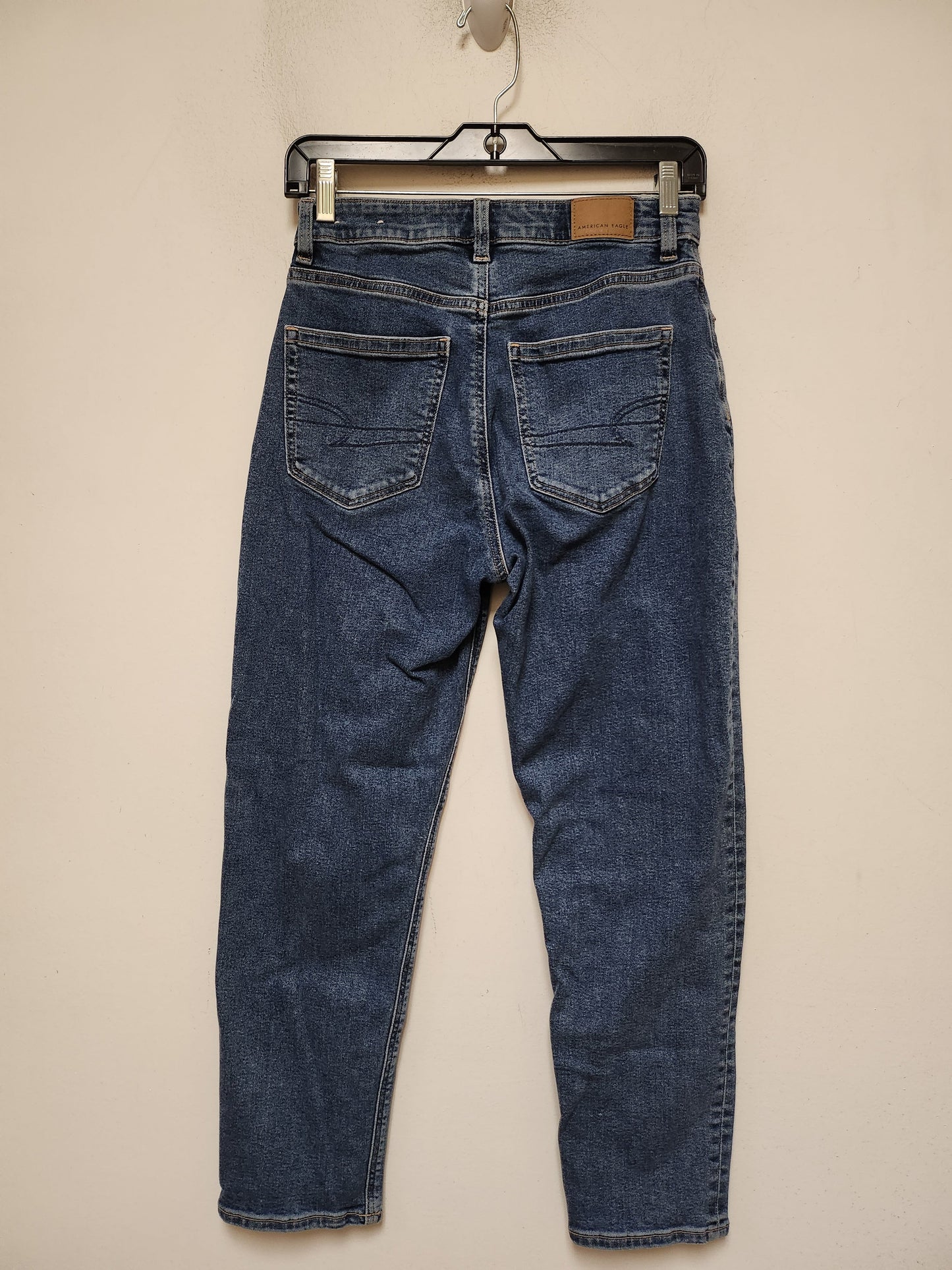 Jeans Straight By American Eagle In Blue Denim, Size: 2