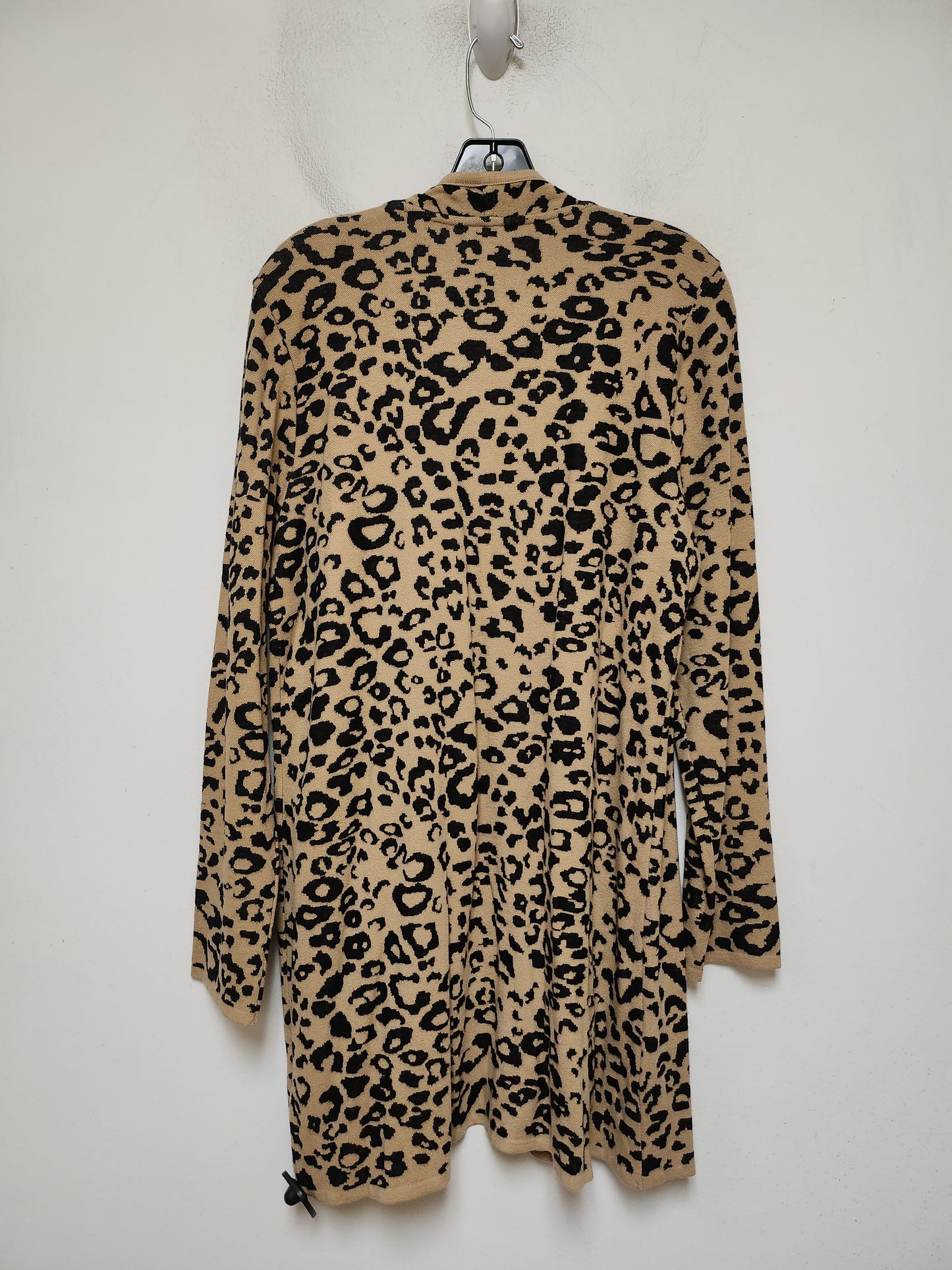 Sweater Cardigan By Jm Collections In Animal Print, Size: L