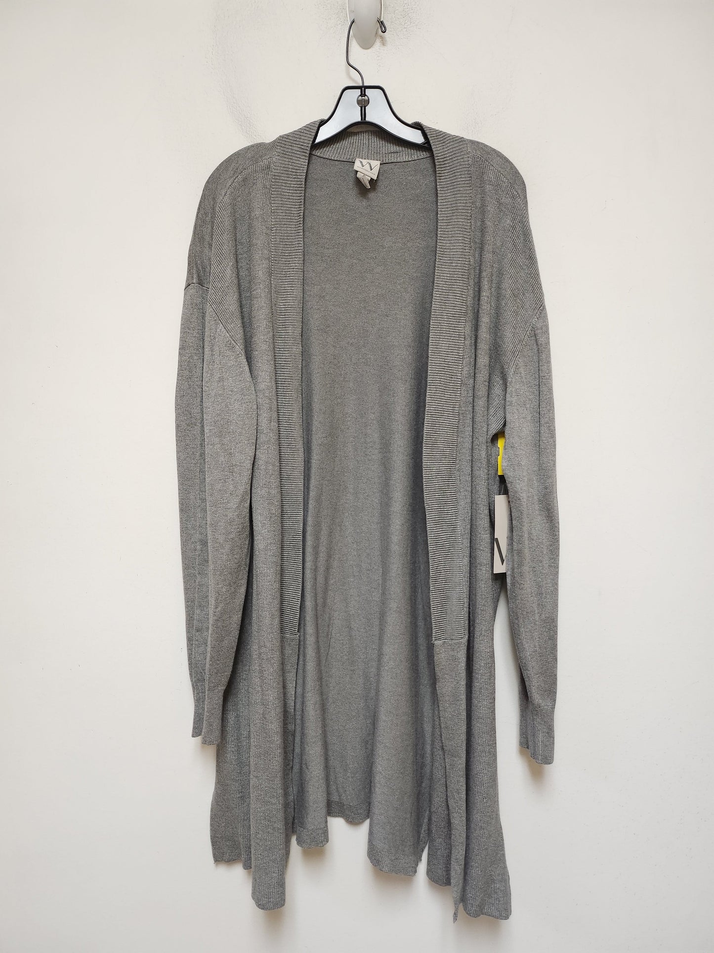 Sweater Cardigan By Worthington In Grey, Size: Xl