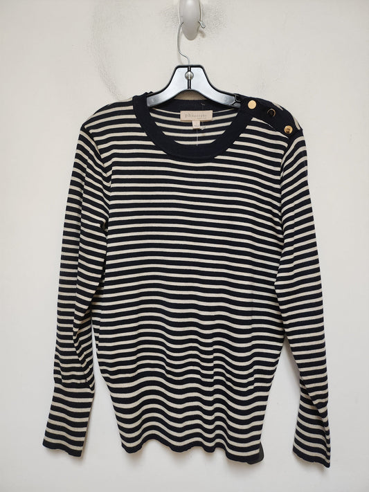 Sweater By Philosophy In Striped Pattern, Size: L